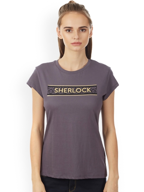 

Free Authority Sherlock featured Grey Tshirt for Women