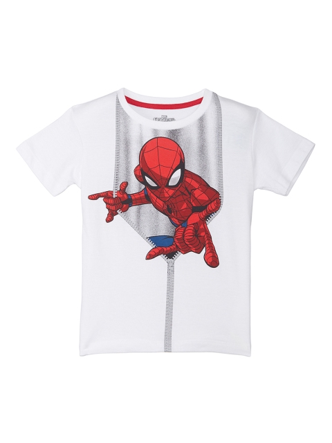 

Kids Ville Spiderman featured White Tshirt for Boys
