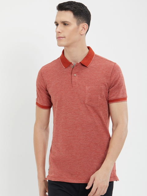 

NEXGEN CLUB Men Red Solid Polo Collar T-shirt