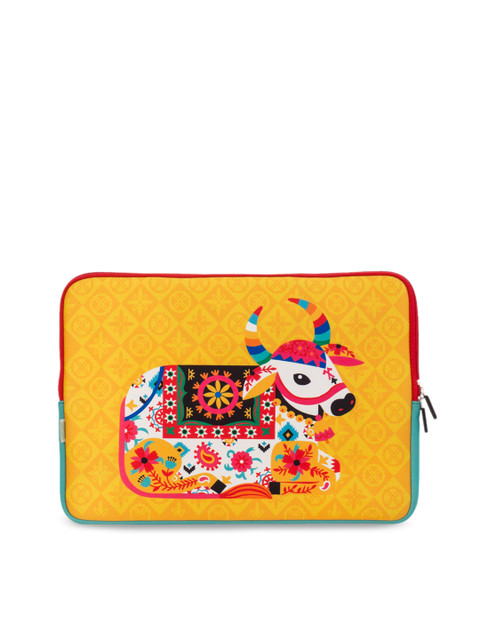 

Chumbak Unisex Yellow & Pink Printed Laptop Sleeve