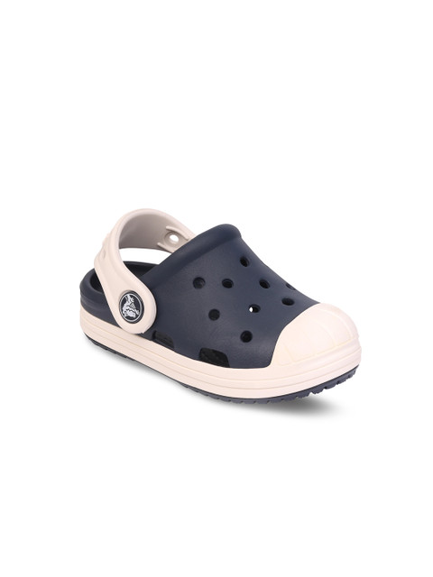 

Crocs Boys Navy Blue & Off-White Clogs
