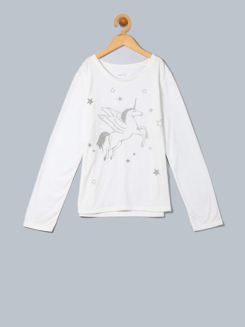 

GAP Girls White Embellished Graphic PJ Tee