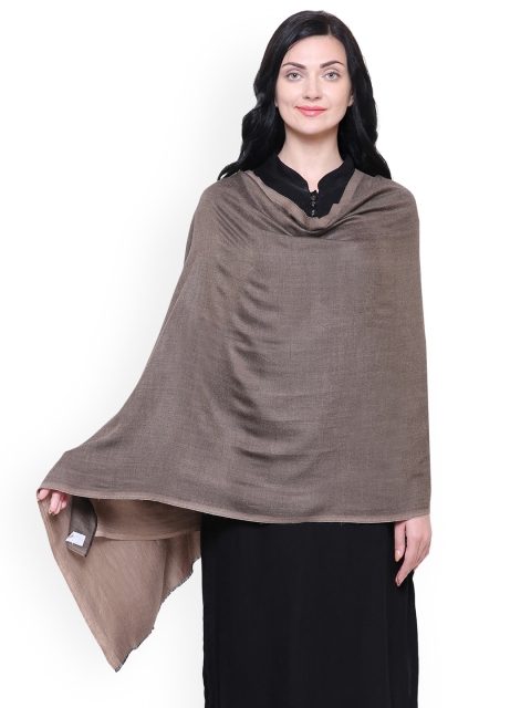 

Anekaant Women Beige Solid Reversible Shawl