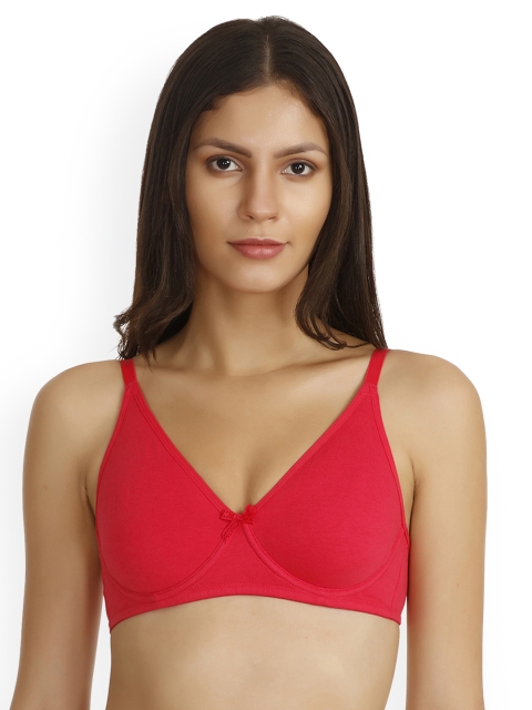 

Zivame Red Solid Non-Wired Non Padded Everyday Bra ZI1369CORE00