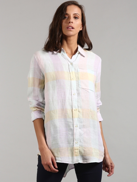 

GAP Women Multi Oversize Boyfriend Shirt In Linen