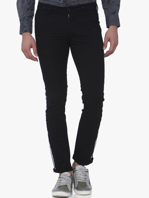 

Mufti Men Black Slim Fit Solid Regular Trousers
