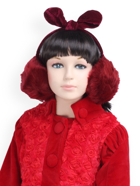 

CUTECUMBER Maroon Faux Fur Ear Muffs