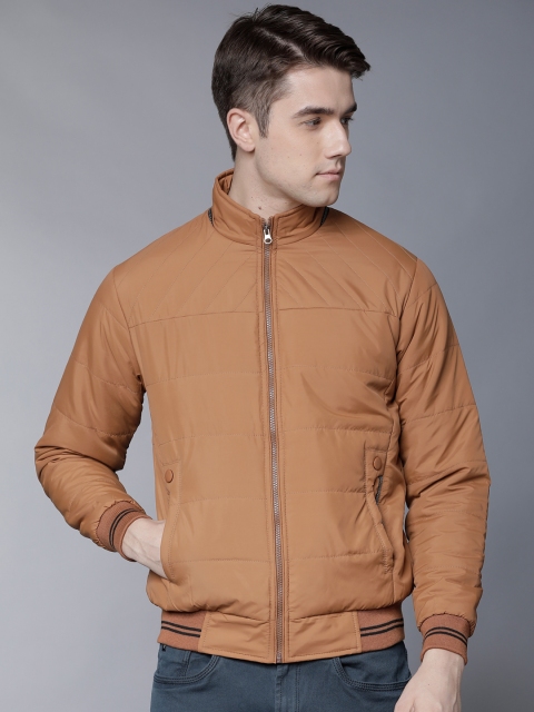

LOCOMOTIVE Men Tan Brown Solid Puffer Jacket