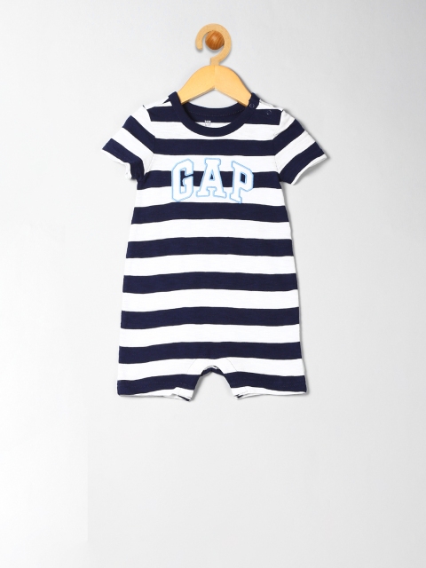 

GAP Boys Blue Stripe Shorty One-Piece, Navy blue