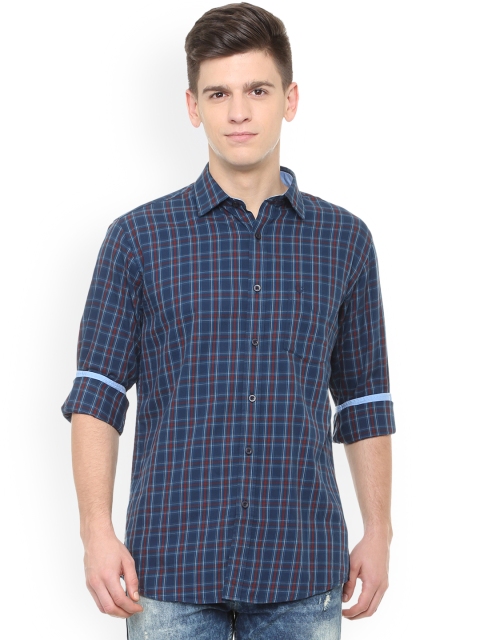 

Allen Solly Men Blue Slim Fit Checked Casual Shirt