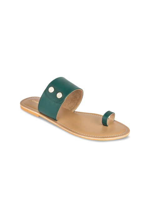 

Chumbak Women Green Solid One Toe Flats