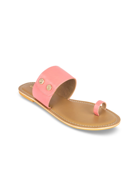 

Chumbak Women Pink Solid Synthetic One Toe Flats
