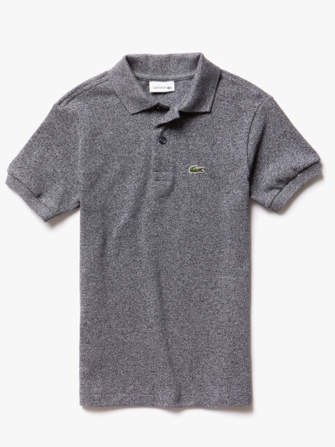 

Grey Melange Self Design Polo T-shirt