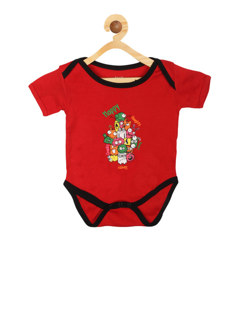 

Tantra Boys Red Printed Bodysuit