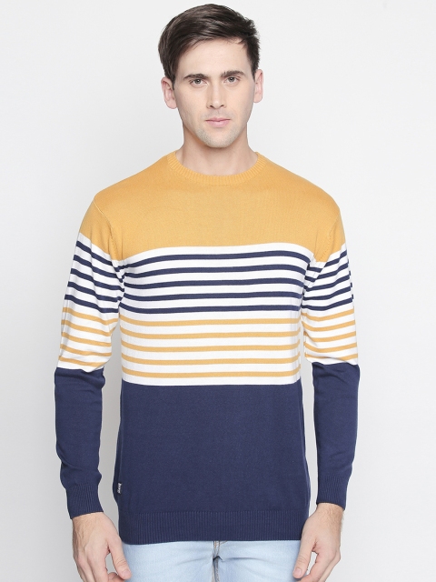 

DCot By Donear Men Multicoloured Striped Pullover, Multi