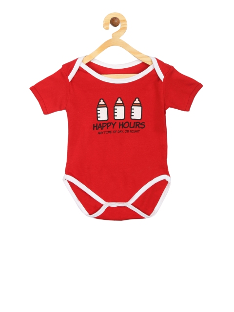 Tantra Boys White & Red Printed Bodysuit