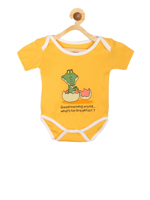 

Tantra Boys Yellow Printed Rompers