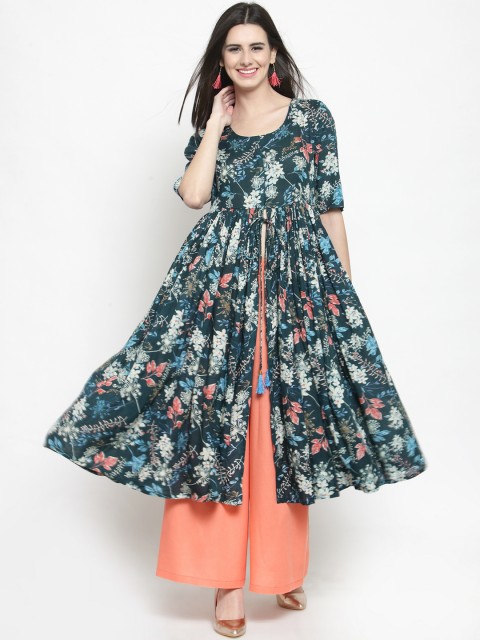 

Sera Women Green Printed Anarkali Kurta