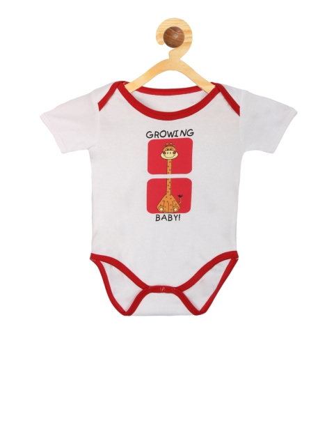 

Tantra Boys White Printed Bodysuit