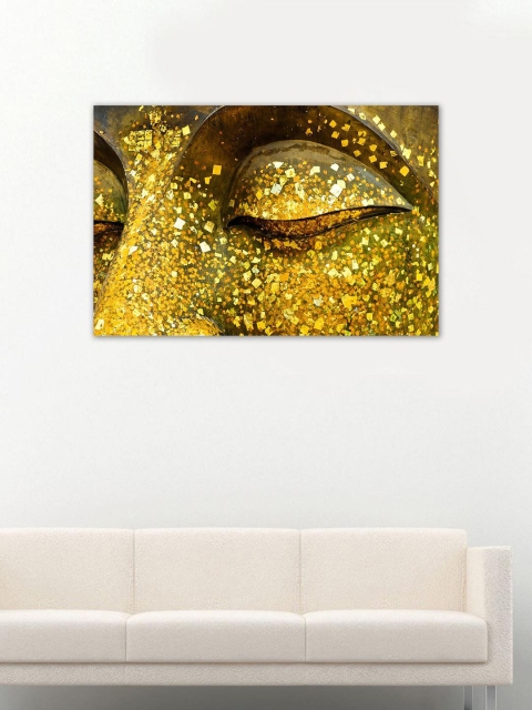 

999Store Yellow & Grey Buddha Wall Art