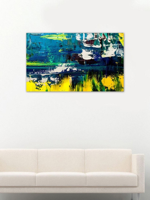 

999Store Multicoloured Hand-Painted Abstract Wall Art, Multi