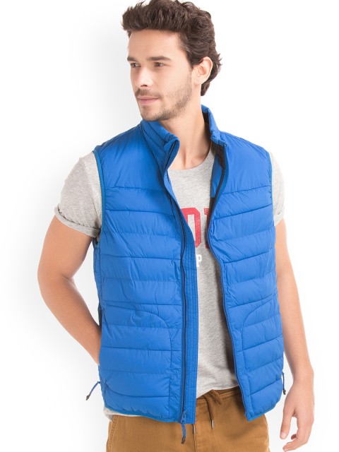 

GAP Men Blue Cold Control Lite Stretch Puffer Vest