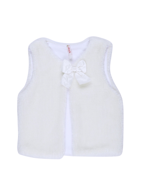 

CHALK by Pantaloons Girls White Solid Front-Open