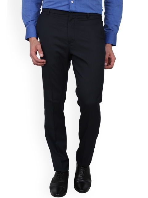 

Arrow Men Navy Blue Regular Fit Solid Formal Trousers