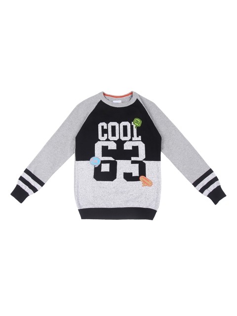 

POPPERS by Pantaloons Boys Grey Colourblocked Pullover
