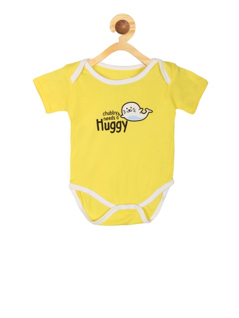 

Tantra Boys Yellow Printed Rompers