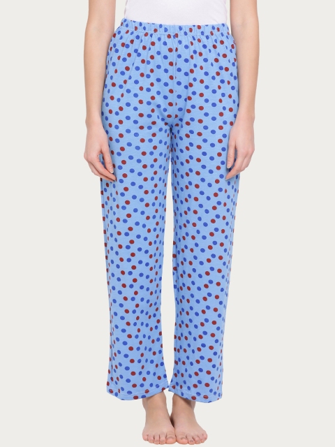 

Clovia Women Blue Printed Pyjamas LB0168P03L