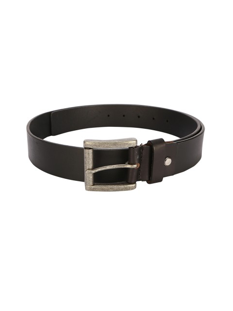

Peter England Men Brown Solid Leather Belt