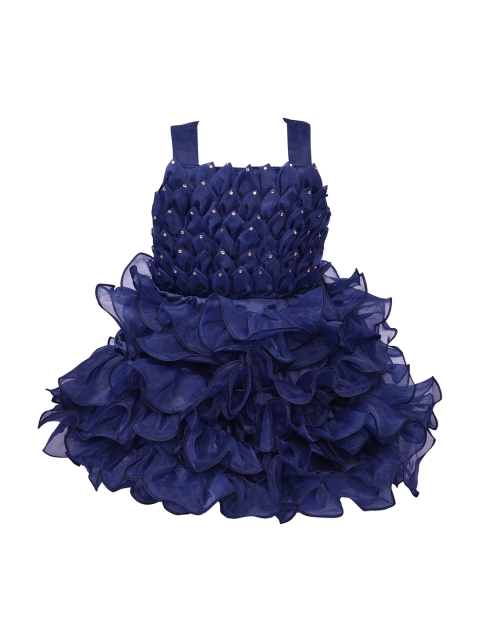 

Wish Karo Girls Blue Embellished Fit and Flare Dress