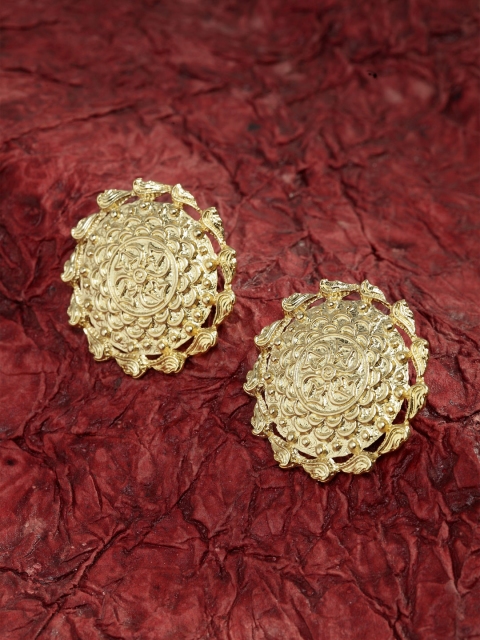 

SASSAFRAS Gold-Toned Circular Studs