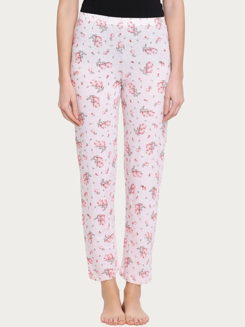 

Clovia Women White & Red Printed Pyjamas LB0166P04XL
