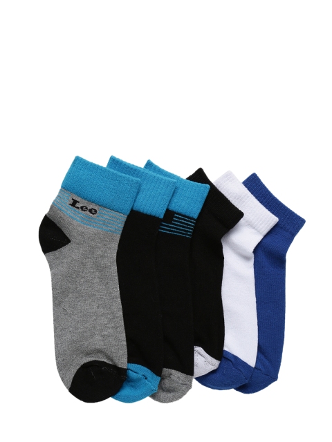 Lee Men Pack of 6 Assorted Ankle-Length Socks, Multi