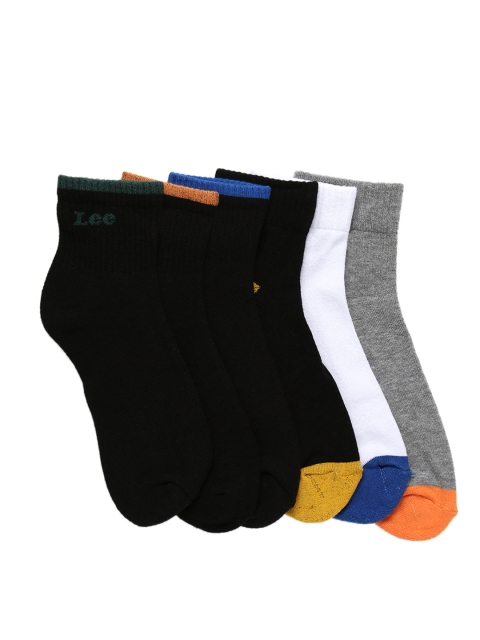 

Lee Men Pack of 6 Assorted Ankle-Length Socks, Multi