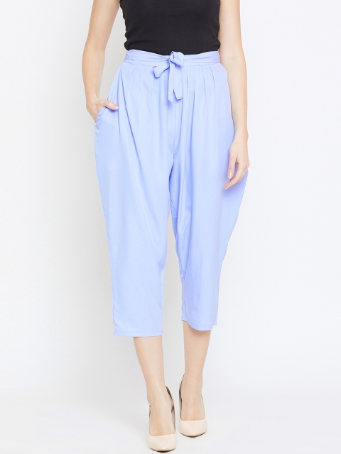 

Bitterlime Women Blue Loose Fit Solid Culottes