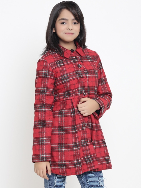 

Natilene Girls Red Checked Coat