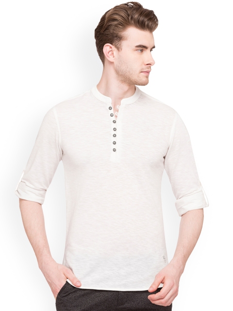

Status Quo Men White Comfort Slim Fit Solid Casual Shirt