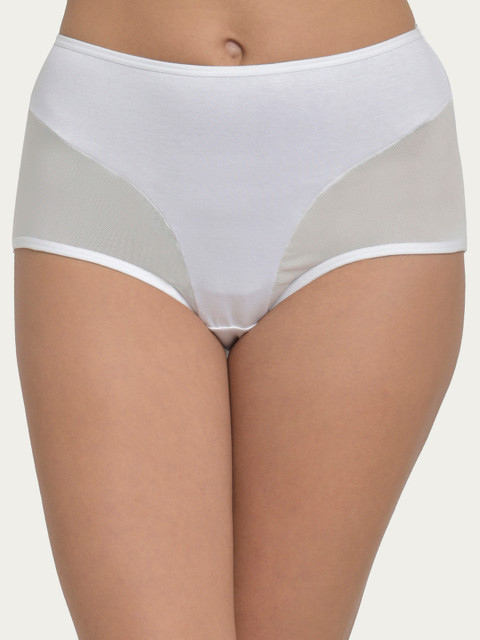 

Clovia Women White Solid High-Rise Lace Hipster Brief PN2786P18XL