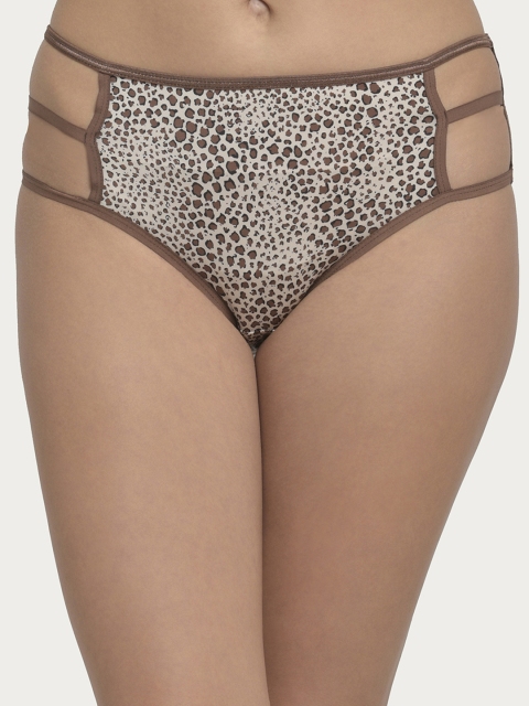 

Clovia Women Brown Printed Hipster Briefs PN2848P06XL