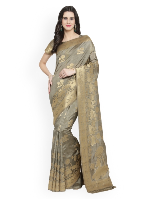 

Shaily Grey Pure Silk Woven Design Banarasi Saree
