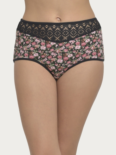 

Clovia Women Black Printed Hipster Briefs PN2762P13XL