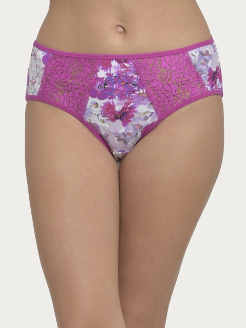 

Clovia Women Pink Printed Hipster Briefs PN2861P12XL