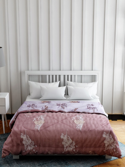 

EverHOME Brown Floral Supersoft Flano 180 GSM Double A/C Comforter