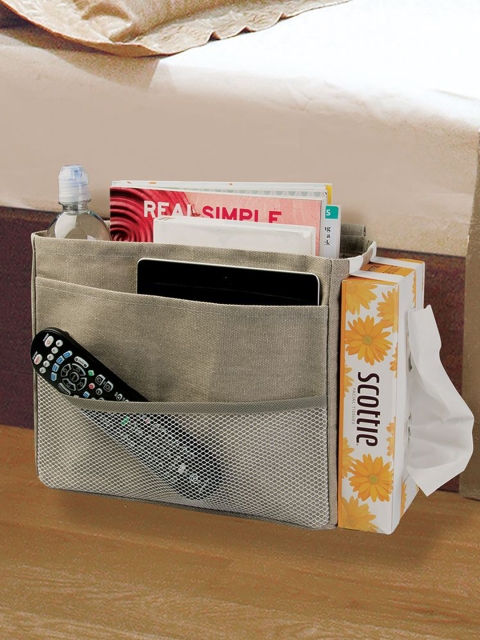 

INTERDESIGN Grey Bedside Storage Organiser