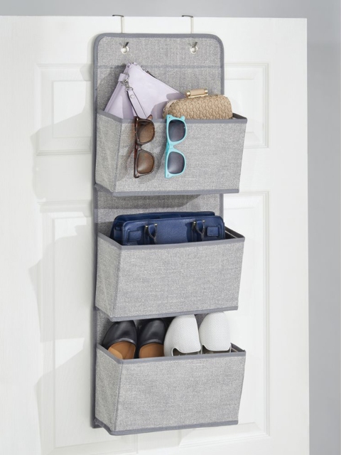 

INTERDESIGN Grey Closet Storage Organiser