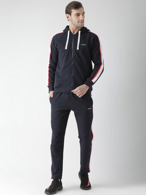 

GRIFFEL Men Navy Blue Solid Tracksuit