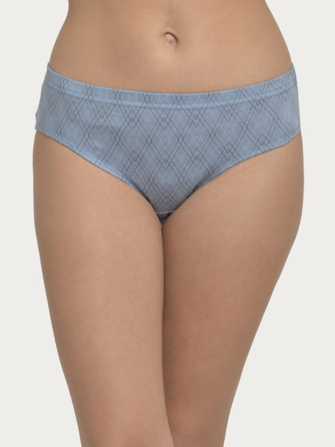 

Clovia Women Blue Printed Hipster Briefs PN2855P08XL